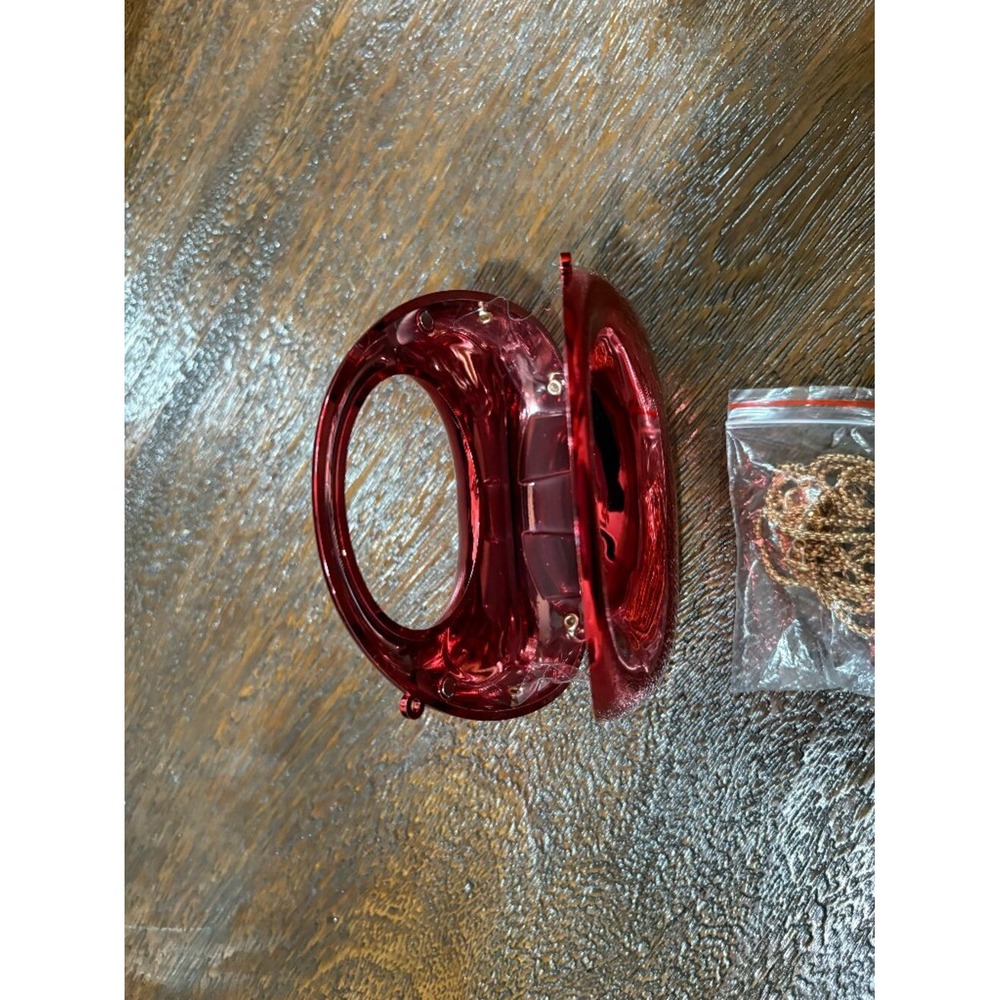 Fun Shiny Red Hard sided Round Small Clutch Purse Fun Cocktail accessory NEW - Picture 3 of 3